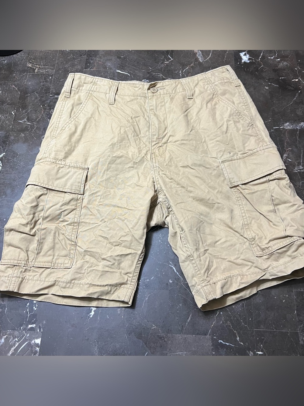 Levis 2 Horses Shorts Mens 32 Brown Khaki Cargo Preppy Gorpcore Outdoors Utility